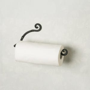 Handmade Iron Paper Towel Holder, Wall Mount Kitchen Decor & Organizer