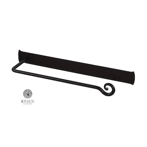 Handmade Wrought Iron Paper Towel Holder, Wall Mount Decorative Towel Hanger for Kitchen