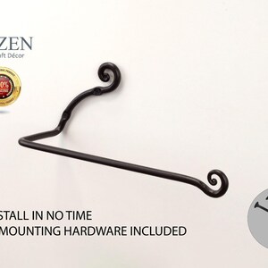 Handmade Iron Paper Towel Holder, Wall Mount Kitchen Decor & Organizer