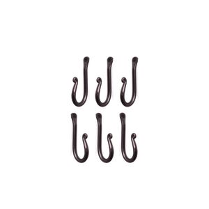 Set of 6 Handcrafted Iron Towel Hooks, Stylish Home Organization