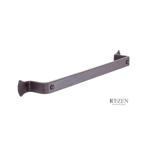 Decorative Towel Bar- Towel Rack | For Kitchen or Bathroom |  Handmade Wrought Iron bar - 12&quot;
