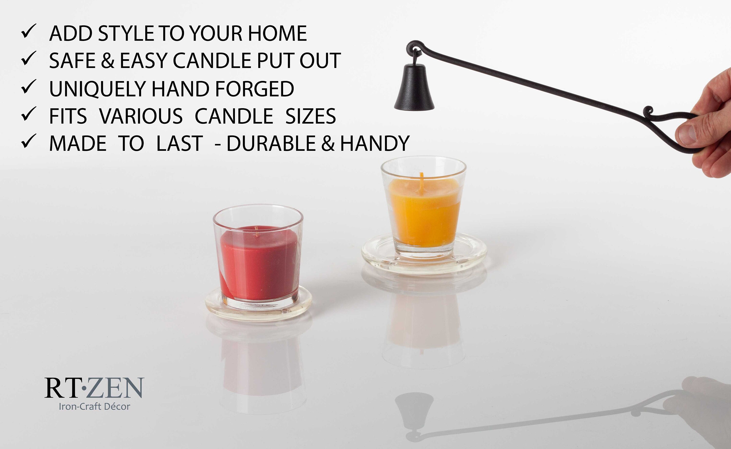 Set of 2 Decorative Candle Snuffers Wrought Iron Candle Etsy