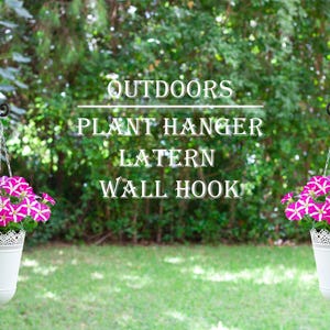 Multi-purpose Plant Hanger, Set of 2 Outdoor Bird Feeder Hanger, Wall Black Hooks, Planters & Lanterns, Wind Chimes for Indoor or Outdoor