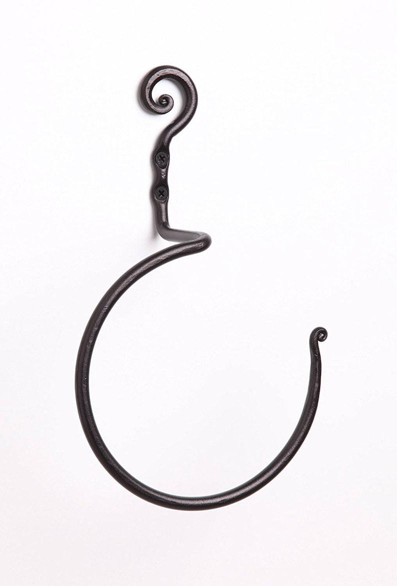 Hand Towel Ring Wrought Iron Towel Rack Etsy