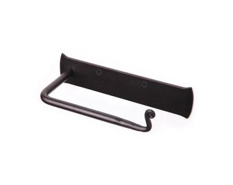 Rustic Tissue Holder. Forged Iron Toilet Paper Holder