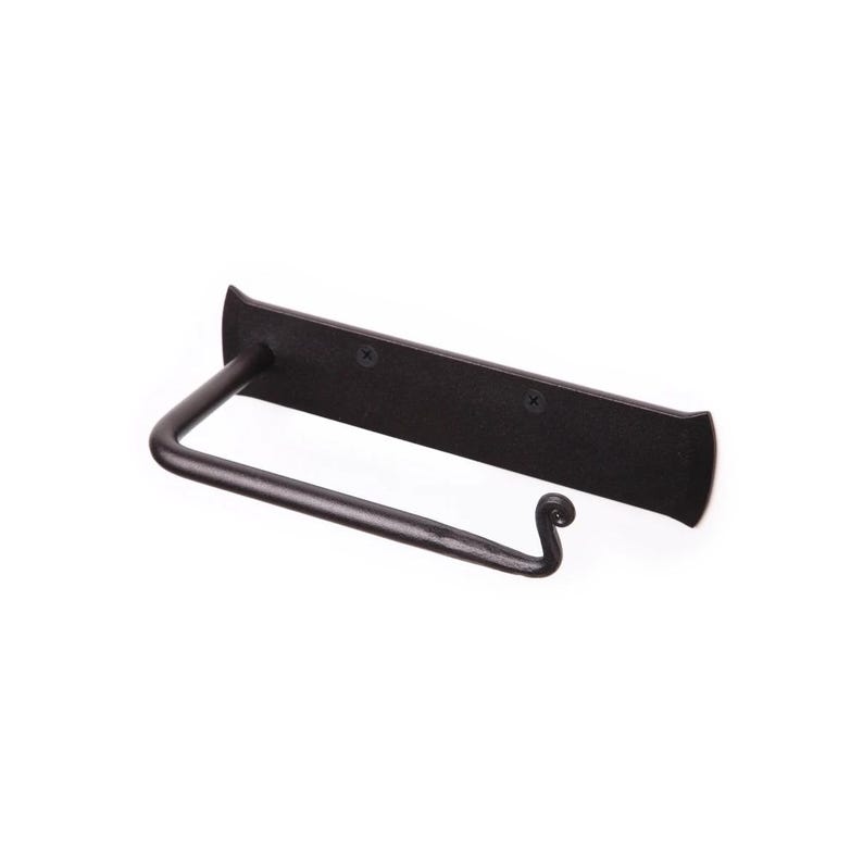 Rustic Tissue Holder. Forged Iron Toilet Paper Holder image 1