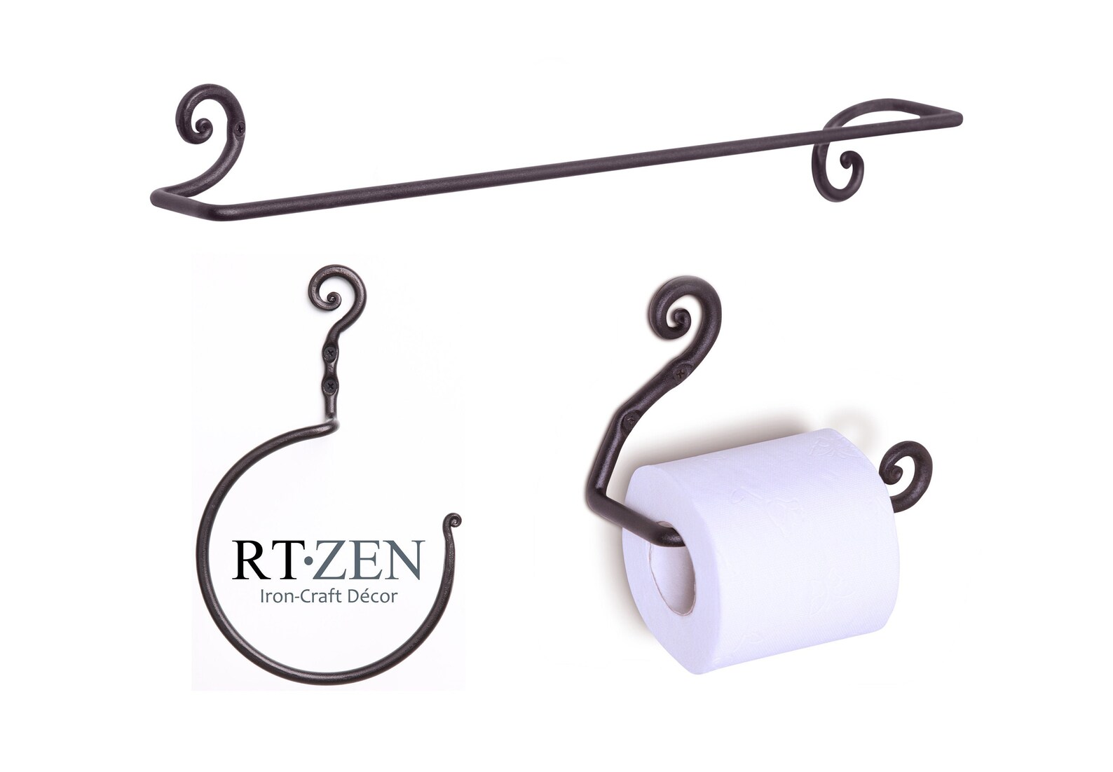 Iron Bathroom Accessories Set Decorative Hand Towel Ring Etsy