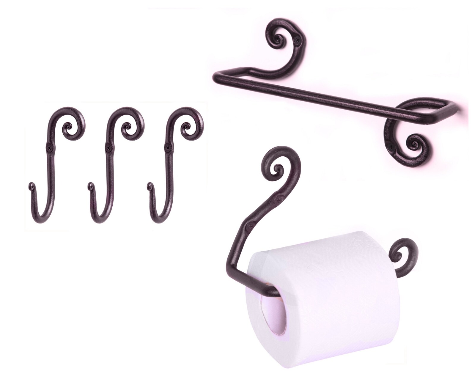 Iron Bathroom Decor Accessories Set Hand Towel Bar Toilet Etsy