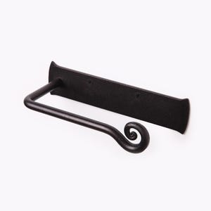 Handmade Wrought Iron Toilet Paper Holder, Wall Mounted TP Holder for Bathroom Décor