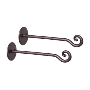 Set of 2 Wrought Iron Plant Hanger Set, Bird Feeder Hooks, Outdoor Garden Decor, Hanging Planter, Patio Wall Decor