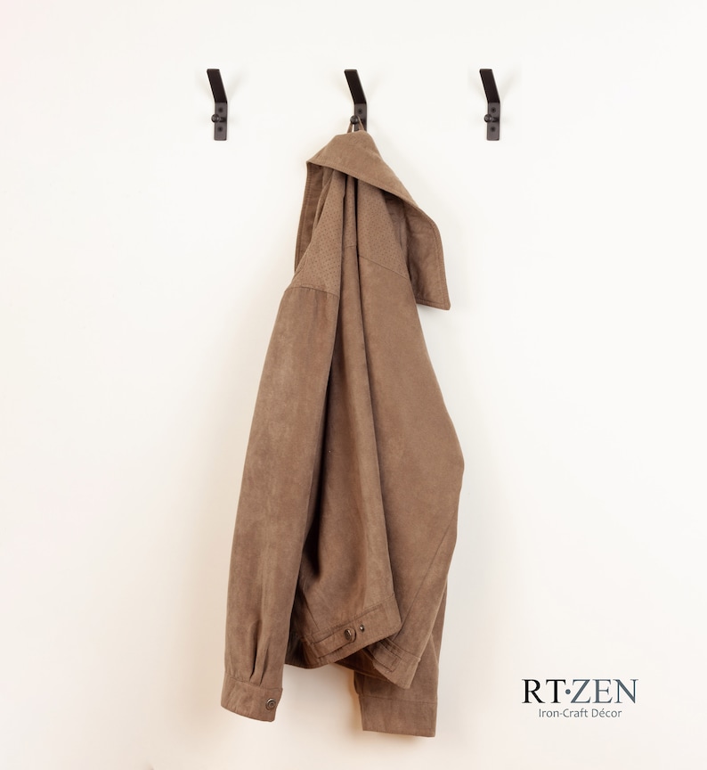 Double Iron Wall Hooks Set of 3 Modern Farmhouse Hook Etsy