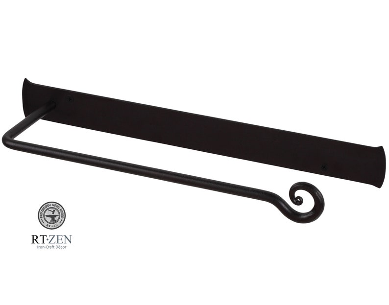 Wrought Iron Paper Towel Holder Wall Mount, Farmhouse Kitchen Decor, Standard Jumbo Rolls, Housewarming Gift Idea