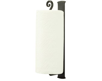 Vertical Paper Towel Holder | Forged Iron Paper Towel Hanger