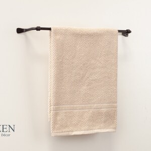 Decorative Towel Bar- Towel Rack | For Kitchen or Bathroom | Handmade Wrought Iron bar - 17''