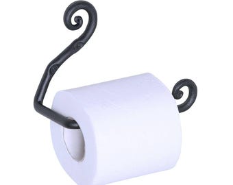 Wrought Iron Toilet Paper Holder, Handmade Bathroom Decor, Farmhouse Style, Toilet Paper Roll Holder, Rustic Decor, Gift Idea