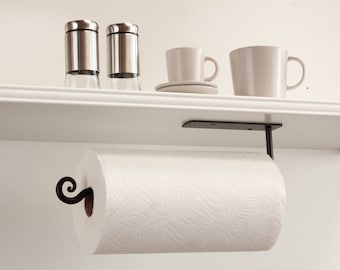 Under Cabinet Paper Towel Holder | Forged Iron Paper Towel Hanger