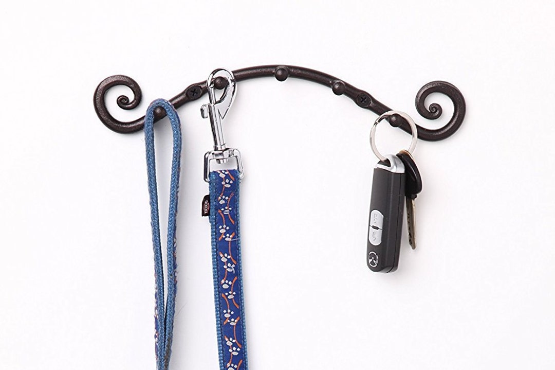5 Hook Key Holder Wall Mounted Hanger Wrought Iron Key Rack Handmade by