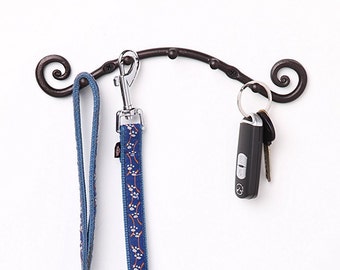 5 Hook Key Holder | Wall Mounted Hanger | Wrought Iron Key Rack Handmade by RTZEN-Décor