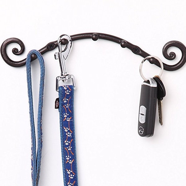 5 Hook Key Holder | Wall Mounted Hanger | Wrought Iron Key Rack Handmade by RTZEN-Décor