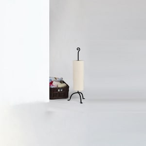 Handmade Wrought Iron Toilet Paper Stand & Reserve Holder, Stylish Bathroom Decor, 4 Rolls Storage - RTZEN-Décor