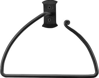 Handmade Wrought Iron Towel Ring, Kitchen and Bathroom Décor