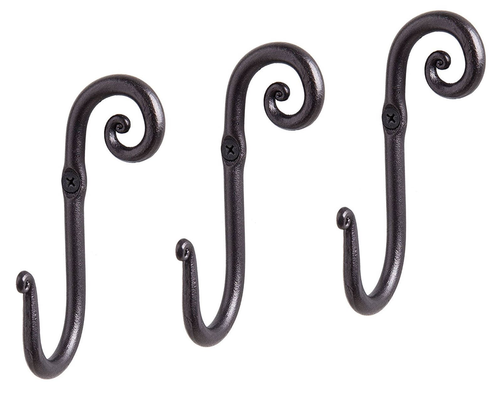 Iron Coat Hooks Set of 3 Towel Hooks Etsy