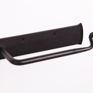 Rustic Tissue Holder. Forged Iron Toilet Paper Holder