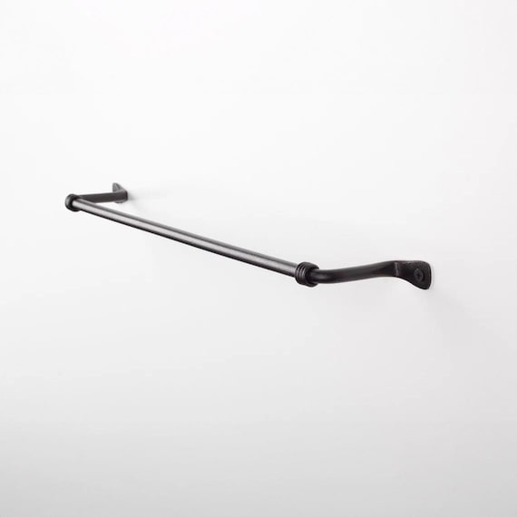 Decorative Towel Bar- Towel Rack | For Kitchen or Bathroom | Handmade Wrought Iron bar - 17''