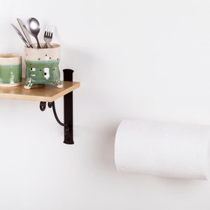 Wrought Iron Paper Towel Holder Wall Mount, Farmhouse Kitchen Decor, Standard Jumbo Rolls, Housewarming Gift Idea