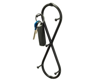Unique Vertical Wall Mount Entryway Hook Organizer, Modern Hallway Coat Rack and Keys Holder, Housewarming Decor