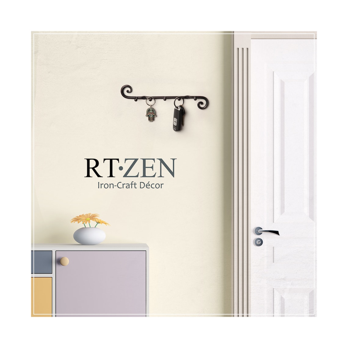 Key Holder Wall Mounted Key Rack Key Hooks Handmade by - Etsy