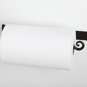 Wrought Iron Paper Towel Holder Wall Mount, Farmhouse Kitchen Decor, Standard Jumbo Rolls, Housewarming Gift Idea