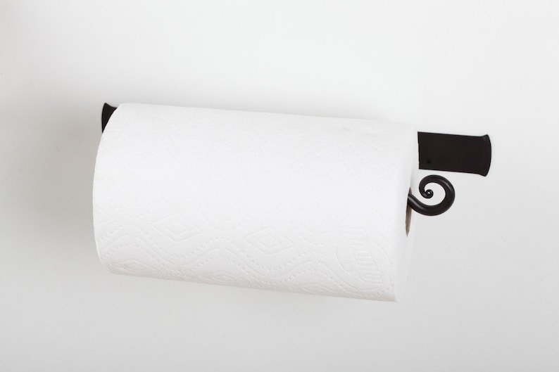 Wrought Iron Paper Towel Holder Wall Mount, Farmhouse Kitchen Decor, Standard Jumbo Rolls, Housewarming Gift Idea