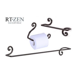 Iron Bathroom Accessories Set, Hand Towel Bar, Body Towel Hanger And Toilet Paper Holder