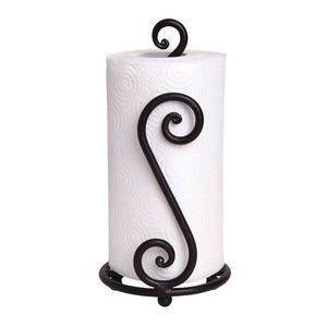 Wrought Iron Paper Towel Holder, Free Standing Kitchen Decor, Countertop Organizer, Handmade Gift