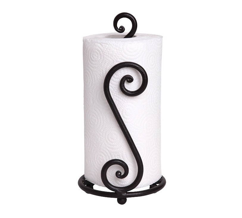 Rustic Paper Towel Holder Handmade Iron Standing Paper Etsy