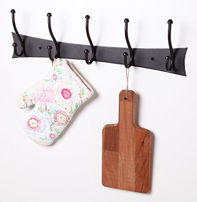 Wall Mount Hooks Rack for Kitchen Towels Apron Utensils Etsy