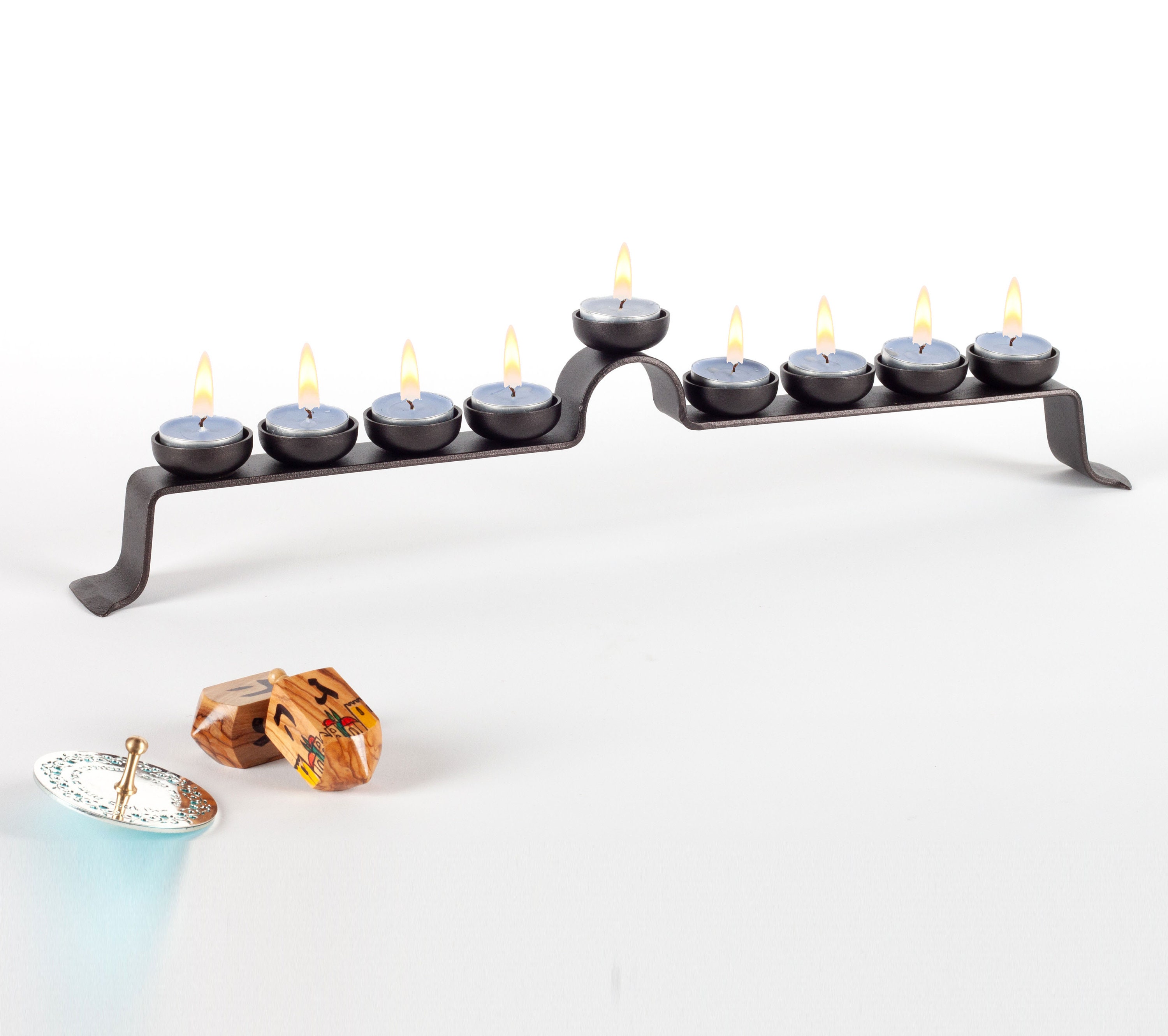 Royal TLight Wrought Iron Hanukkah Menorah 9 Tea Light Etsy