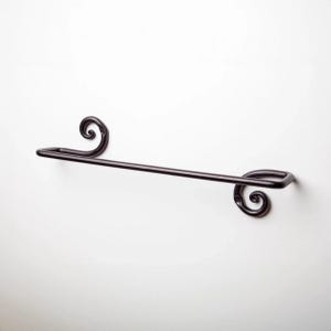 Forged Iron Towel Bar, Decorative Hand Towel Holder, Kitchen Bathroom Rack, Rustic Farmhouse Decor