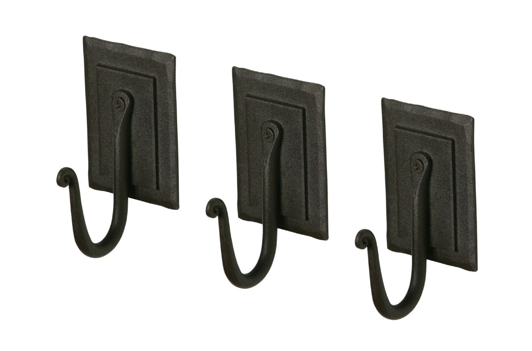 Wrought Iron Coat Hooks Wall Mounted Black Hooks for Coat, Hat