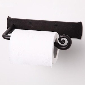 Modern Farmhouse Black Toilet Paper Holder, Minimalist Toilet Paper Holder for Bathroom, Industrial Toilet Roll Holder, Bathroom Accessories