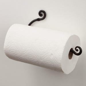 Handmade Iron Paper Towel Holder, Wall Mount Kitchen Decor & Organizer