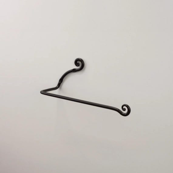 Handmade Iron Paper Towel Holder, Wall Mount Kitchen Decor & Organizer