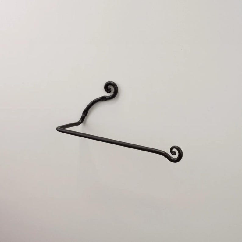 Handmade Iron Paper Towel Holder, Wall Mount Kitchen Decor & Organizer