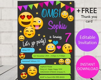 emoji party etsy