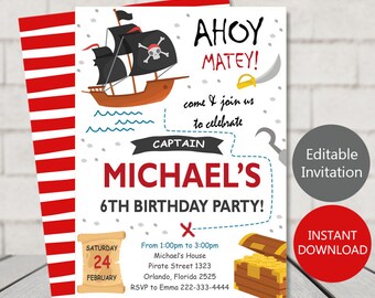 pirate birthday etsy