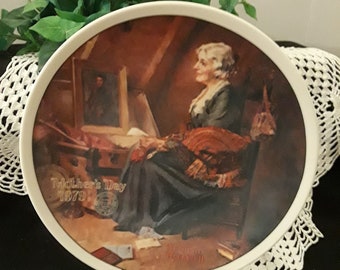 Norman Rockwell "Refections" - Mother's Day 1979 by Knowles Fine China Company