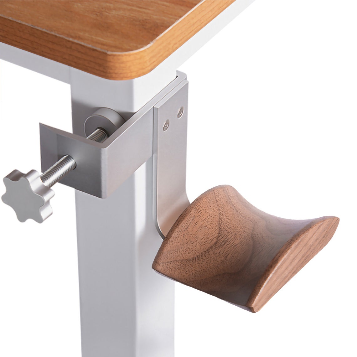 Headphone Hook Walnut Wood and Aluminum Made Under Desk Etsy