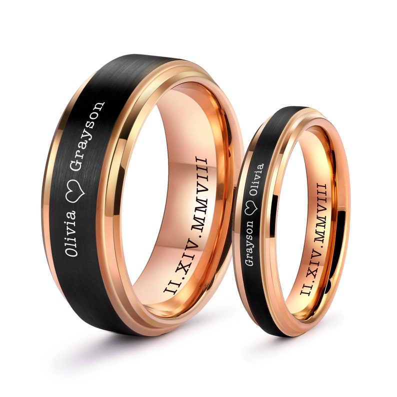Couple Rings Personalized Engraved Rings Promise Rings for Etsy