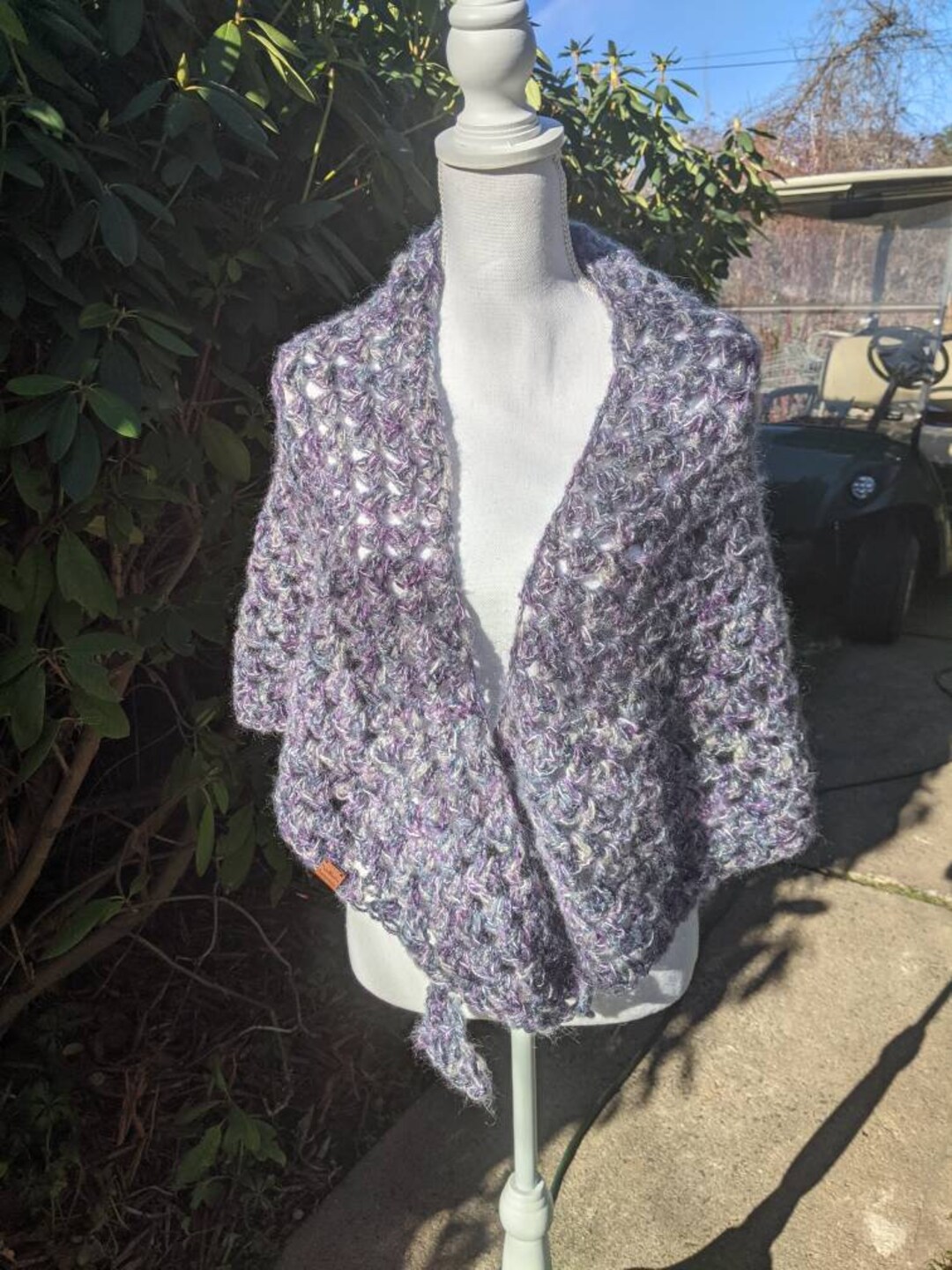 granny square pocket shawl